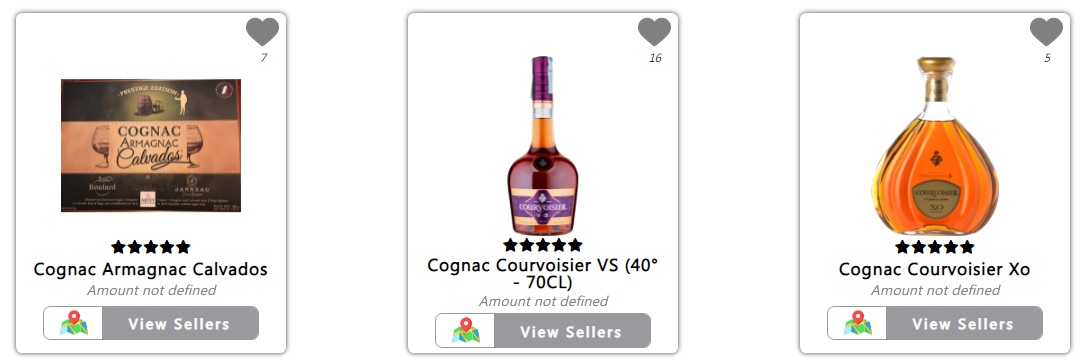 Brandy and Cognac from the Food Index